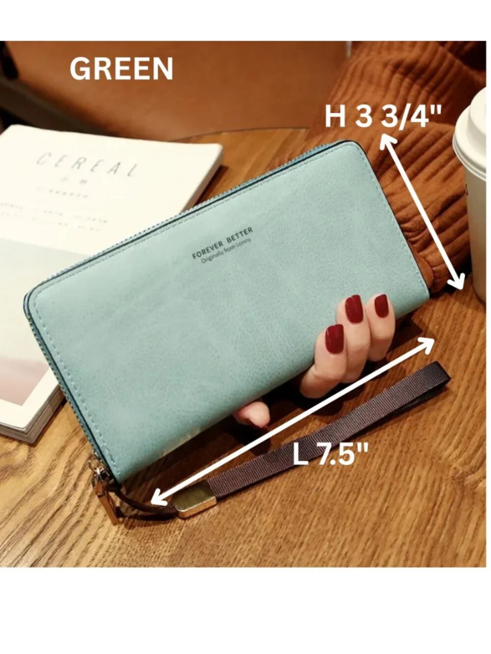 Forever Better Women Multi-Card Large Wallet Smartphone Holder Coin wristlet